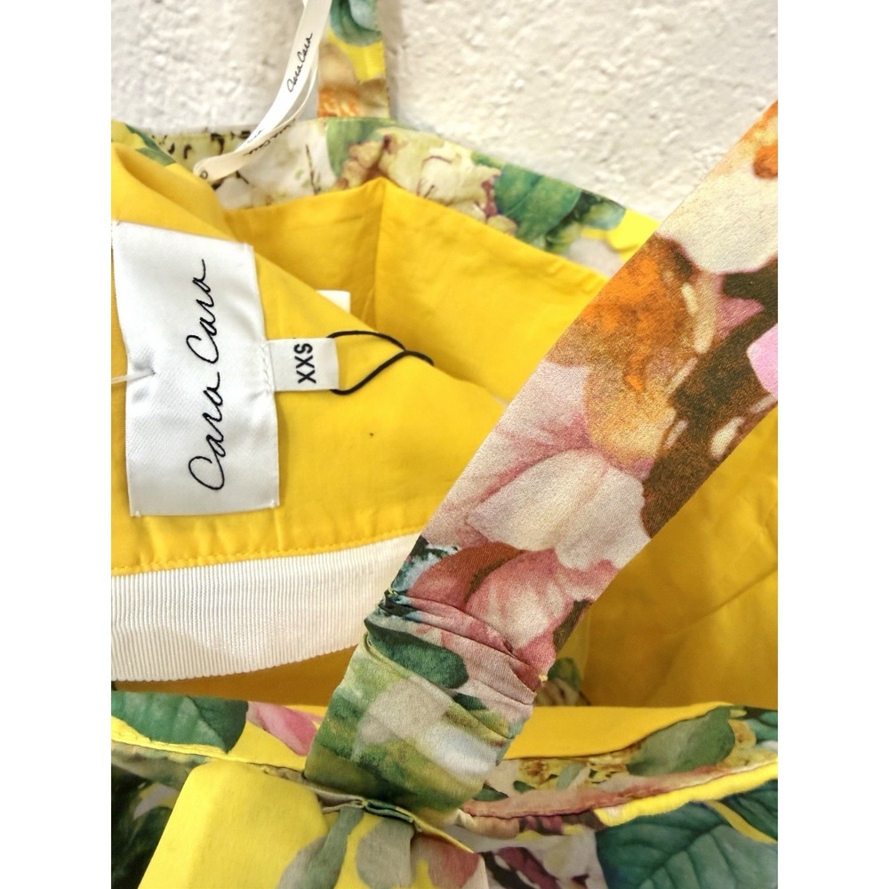 CARA CARA $275 NWT Nancy Layered Floral Poplin Crop Top XXS - Picture 9 of 9